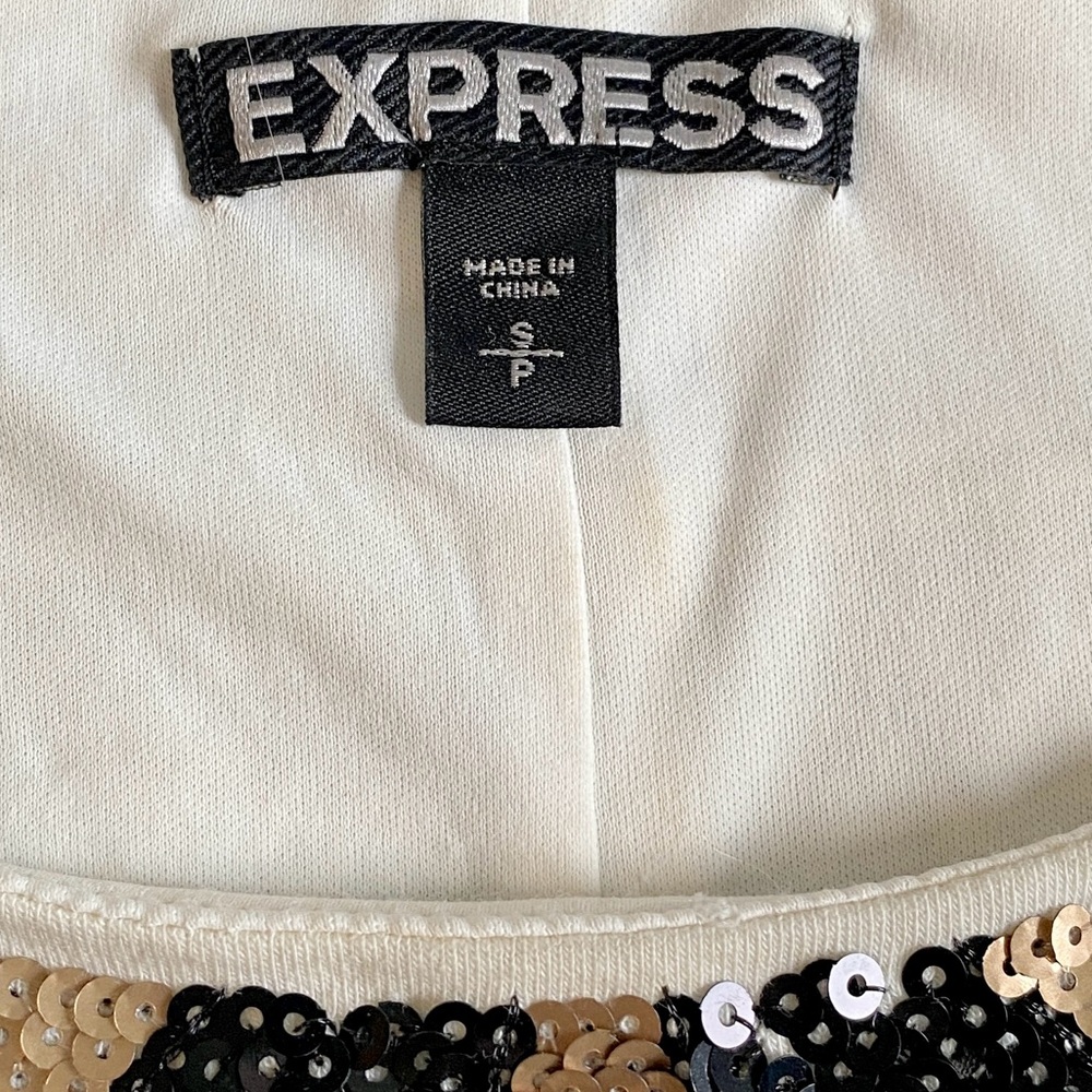 Express Geometric Sequined Bodycon Mini Dress - image 5